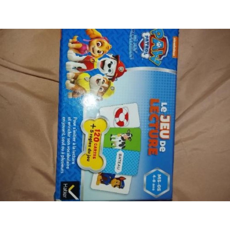 Jeux de lecture pat'patrouille 4 à 6 ans