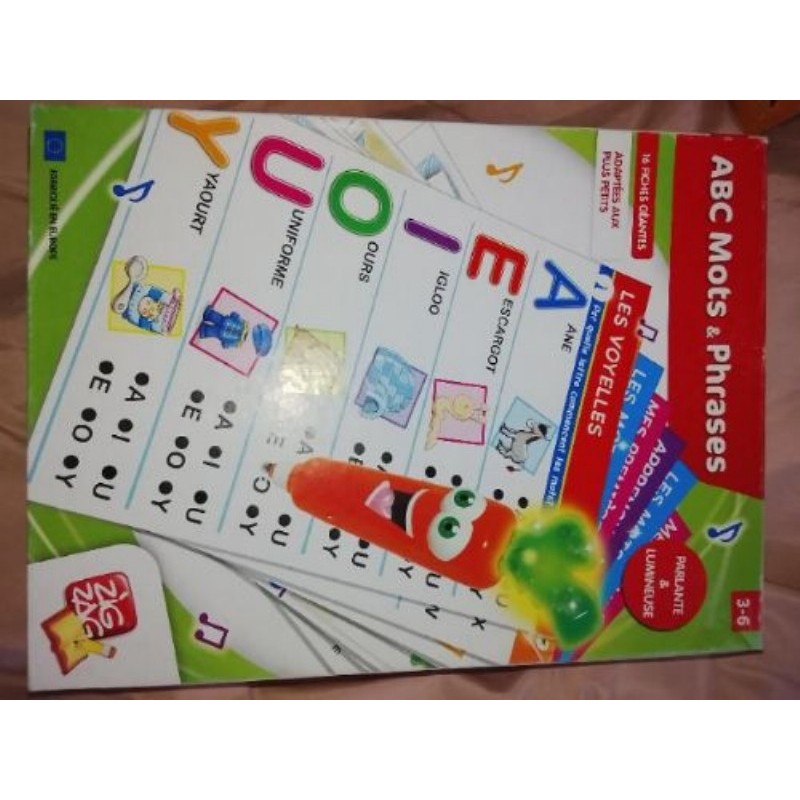Jeux ABC mot et phrase parlant et lumineuse 36 ans