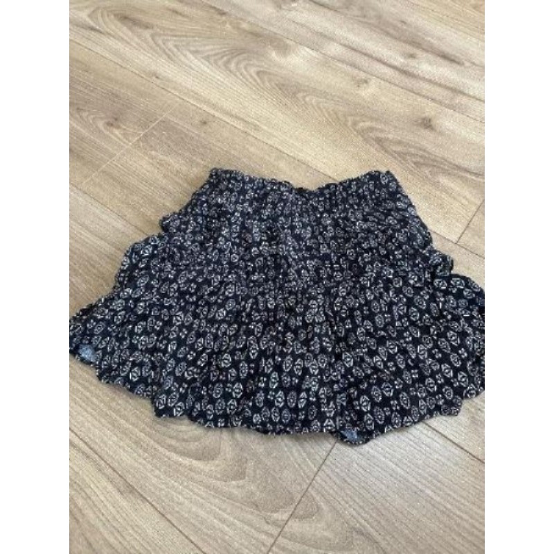 Jupe short fille fleur noire Zara 9ans 