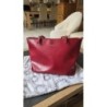 Sac à main LANCASTER cuir rouge avec pochette protection 