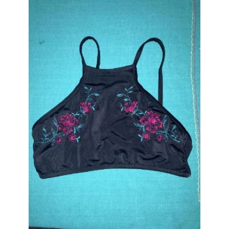 Haut de maillot de bain fleurs rose Taille 11ans