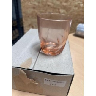 Lot de 6 verres roses  neufs 