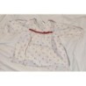 Robe blanche Orchestra avec motif chats, ceinture rouge à pois blanc, manches longues, 9 mois