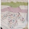 Bodys InExtenso et TeX, 12 mois (1 blanc avec animaux, 1 mauve avec animaux, 1 vert uni)