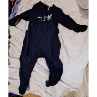Pyjama en coton bleu marine...