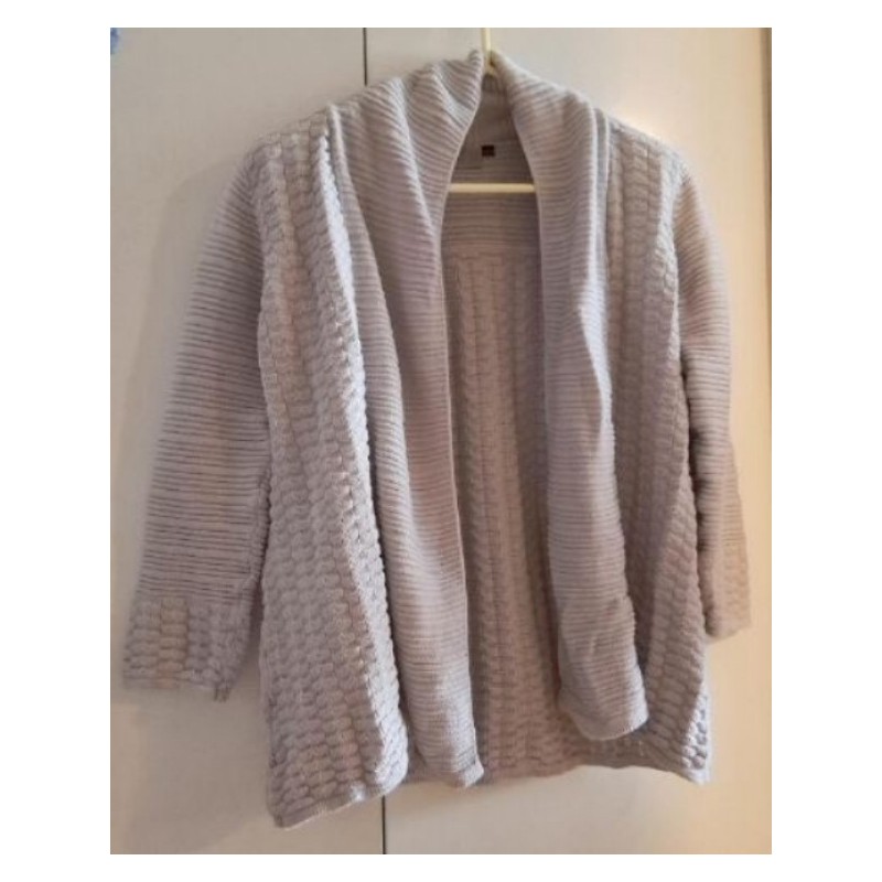 Gilet beige en coton et viscose, sans fermeture marque Kiabi, taille 42-44