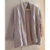 Gilet beige en coton et viscose, sans fermeture marque Kiabi, taille 42-44