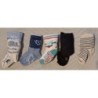 Chaussettes bébé de différentes marques et tailles, avec des tons bleus (1 lot de 5 paires)