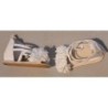 Chaussures blanches avec des fleurs, sans marque, taille bébé
