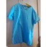 Tunique en coton bleu ciel avec broderies, taille XL