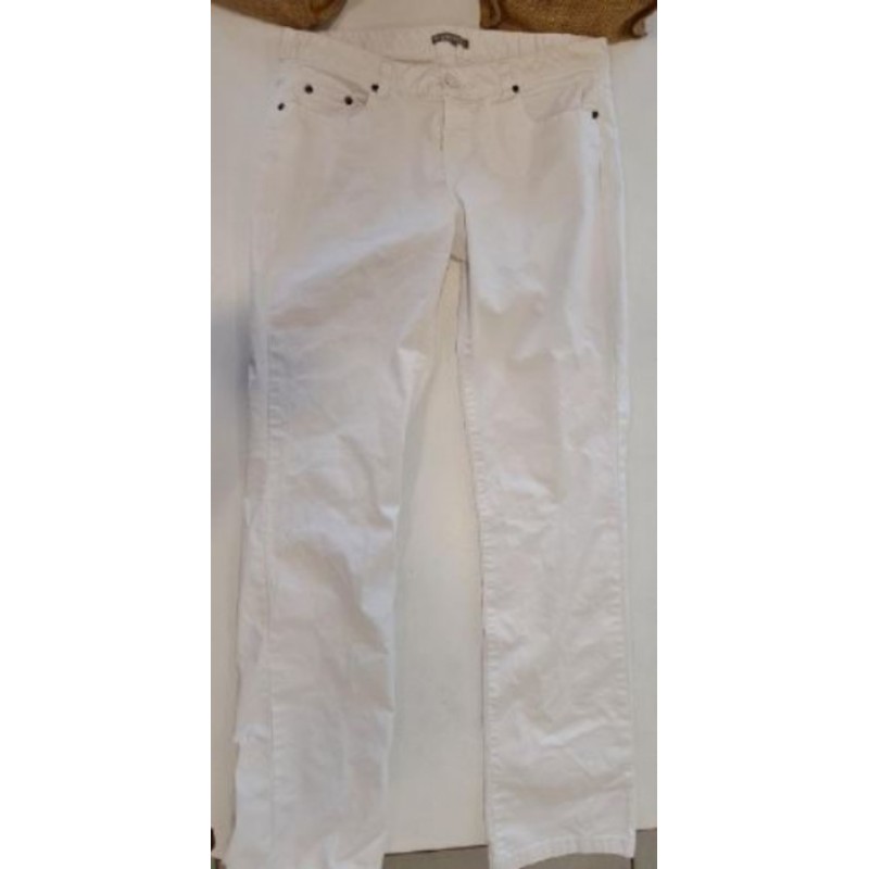 Pantalon blanc en coton La Halle, taille 44