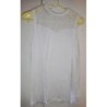 Top blanc crème avec dentelle Kiabi, taille 42-44