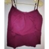 Débardeur bordeaux en coton Queentex, taille 46-48