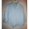 Chemisier bleu clair en coton manches longues Etam, taille 42