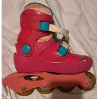 Rollers roses et bleus...