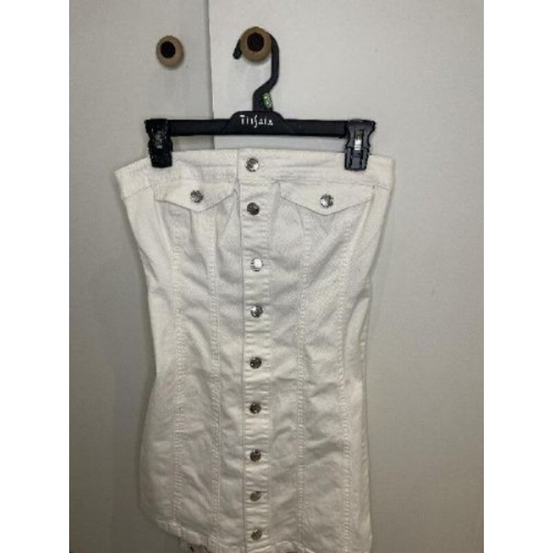 Robe en jean boutonnée blanche Pimkie neuve S