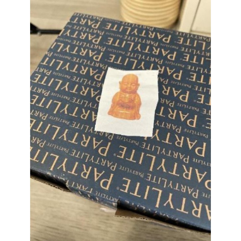 Porte bougie chauffe plat bouddha orange Partylite