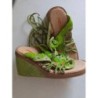 SANDALES FELMINI CUIR VERT POMME TAILLE 37