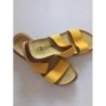 SANDALES CUIR CHAUSSPITAL  JAUNE