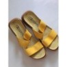 SANDALES CUIR CHAUSSPITAL  JAUNE