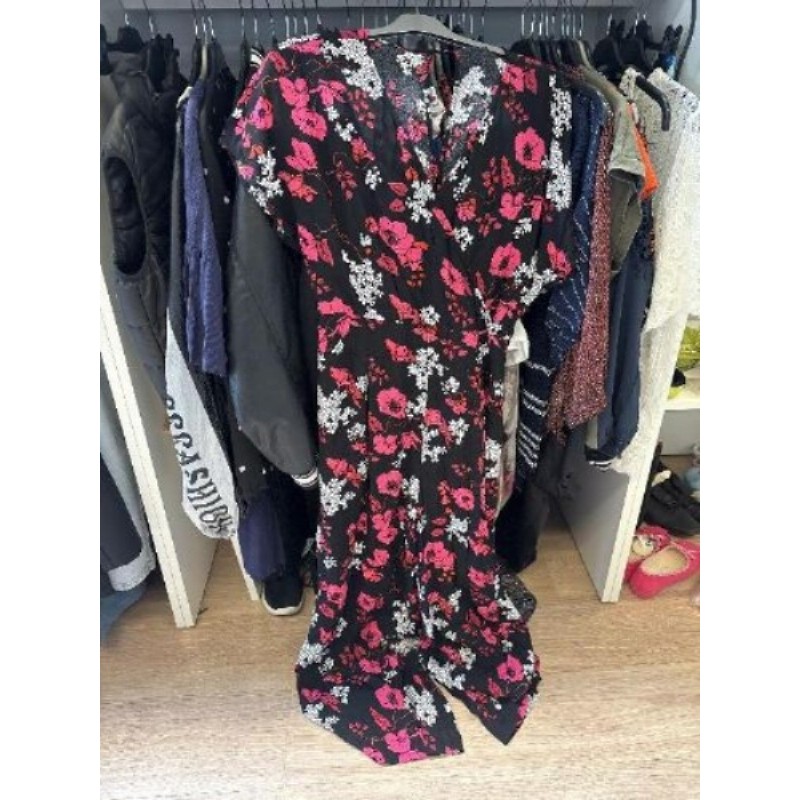 Combinaison fleurie noire et rose taille 44 CAMAÏEU 