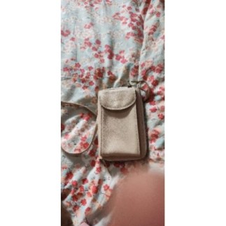 Portefeuille sacoche beige