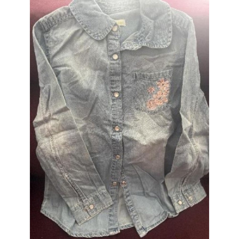 Chemise jeans brodé - Verbaudet - 6A