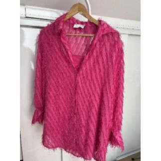 Robe chemise rose fushia...