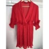 Robe rouge plissée taille M 