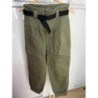 Pantalon cargo kaki avec ceinture taille M