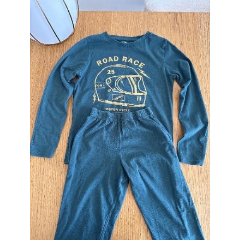 Pyjama enfant 10 ans vert émeraude (Kiabi)