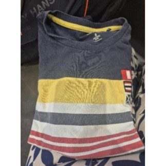 T shirt bleu jaune rouge...