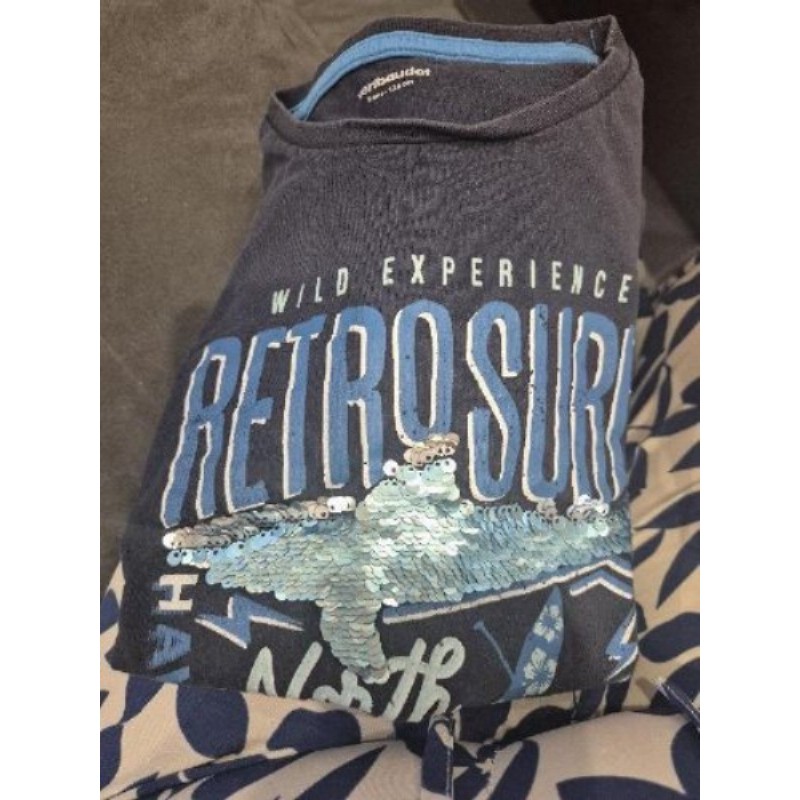 T shirt bleu requin vertbaudet 8ans