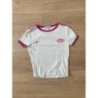 Tshirt Jennifer blanc et rose 2XS