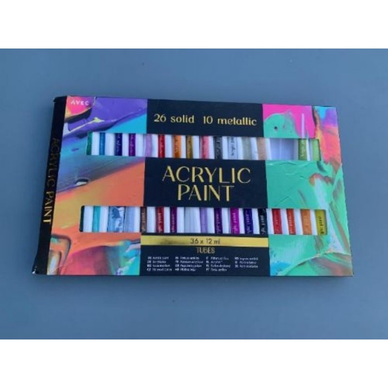 Tubes de peinture acrylique neuf - manque 2 tubes