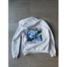 Sweat blanc motif  japonais au dos - 14 ans