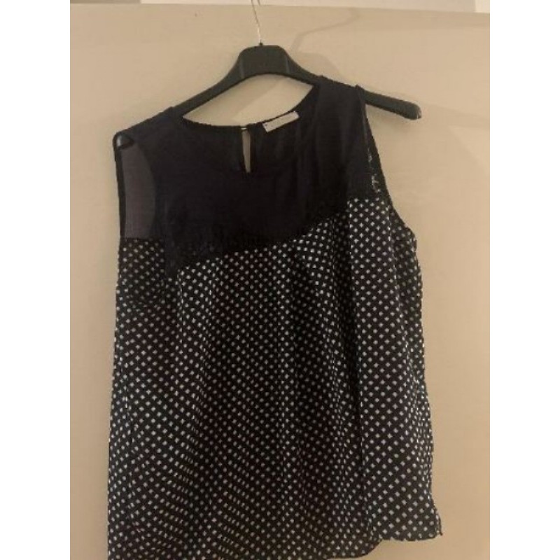 Haut femme sans manches bleu/blanc Promod 