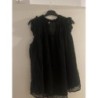 Haut femme noir sans manches dentelle 44 Kiabi
