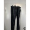 Collant similicuir noir femme fourre XL