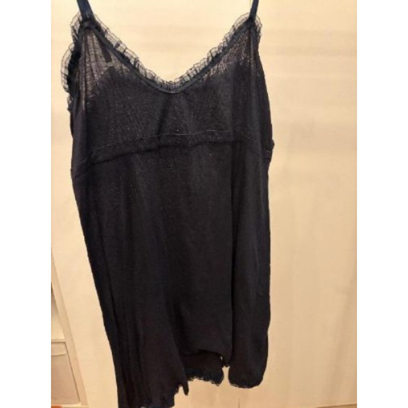 Robe bretelles dentelle marine