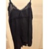 Robe bretelles dentelle marine