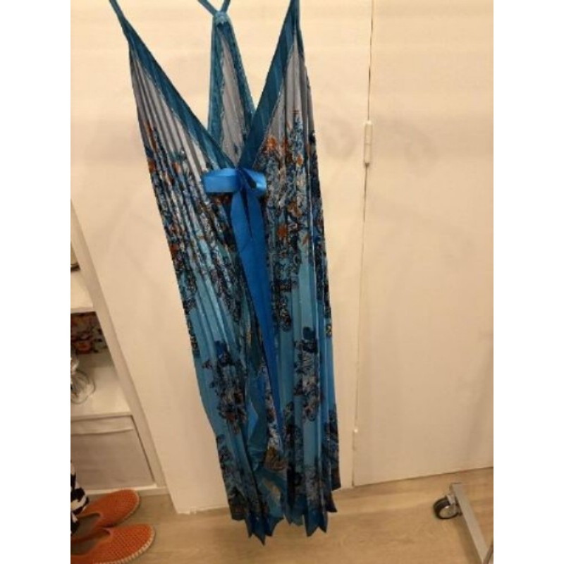 Tunique accordéon noeud bleu