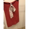 Robe framboise pois noeud