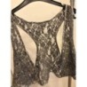 Gilet dentelle gris