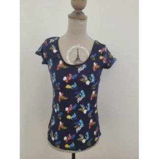 T shirt femme bleu Camaïeu taille Xs neuf 