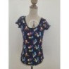 T shirt femme bleu Camaïeu taille Xs neuf 