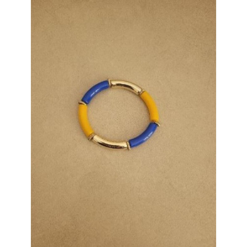 Bracelet doré et bleu 