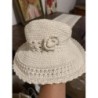 Chapeau blanc à mailles
