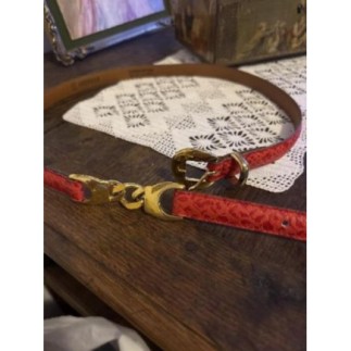 Ceinture rouge en cuir de...
