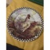 Assiette de décoration motif coq